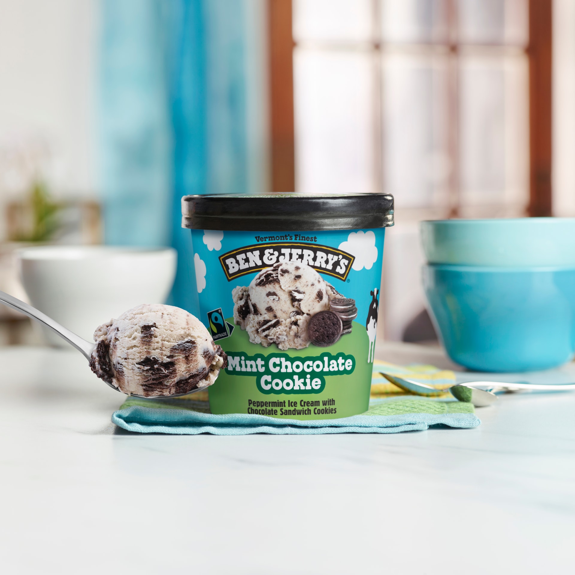 クッキー＆クリーム★ Mint Chocolate Cookie Ice Cream | Ben & Jerry's